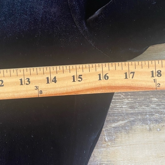 Emanuel Ungaro 90s Y2K Midi Dress Velvet Size S Color Black Goth Long Sleeves - Picture 5 of 10